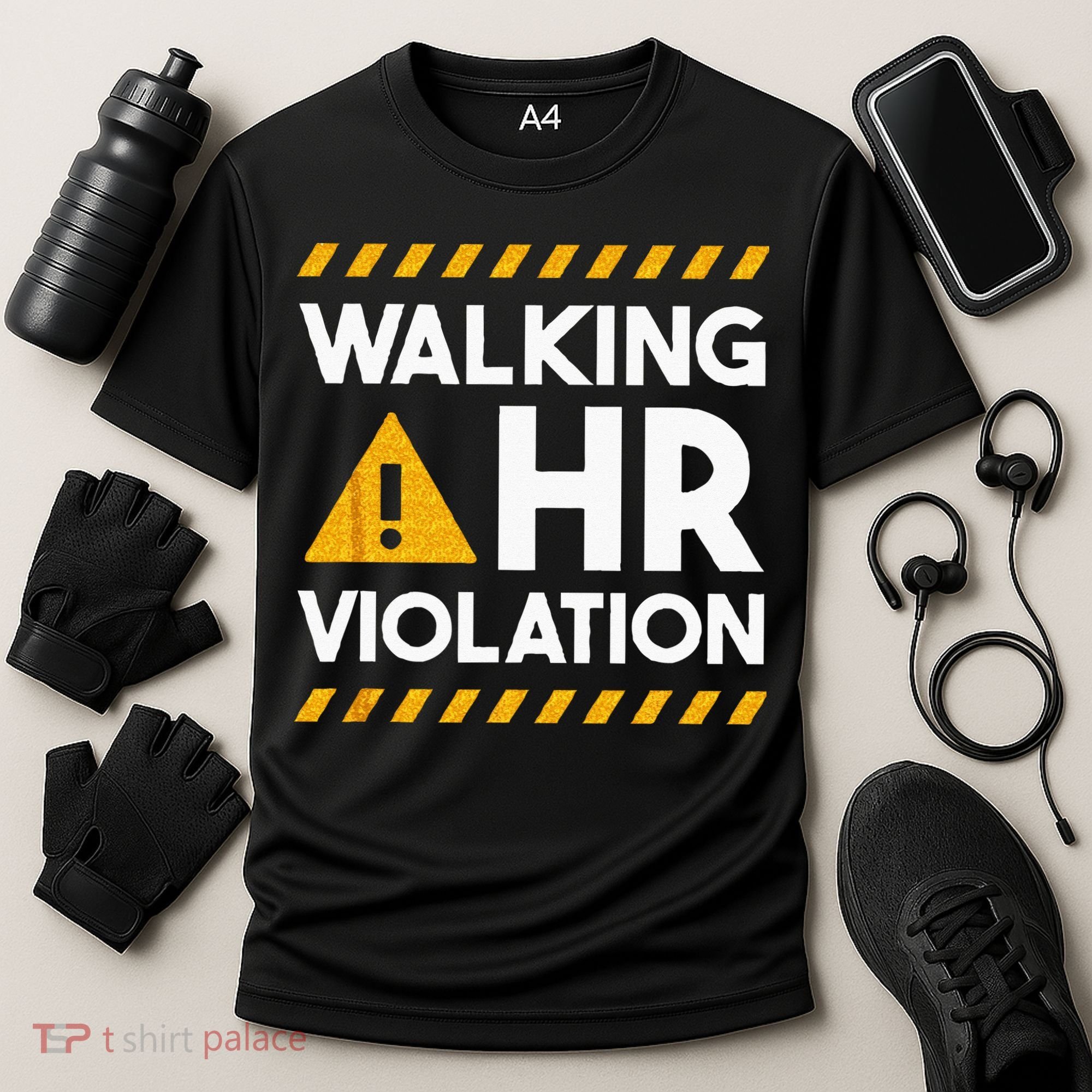 Human Resources Walking HR Violation Cooling Performance Crew T-Shirt