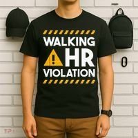 Human Resources Walking HR Violation T-Shirt thumb 6