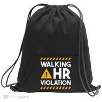 Human Resources Walking HR Violation Sweatshirt Cinch Pack Bag thumb 0