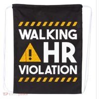 Human Resources Walking HR Violation Drawstring Bag thumb 0