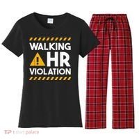 Human Resources Walking HR Violation Women's Flannel Pajama Set thumb 0