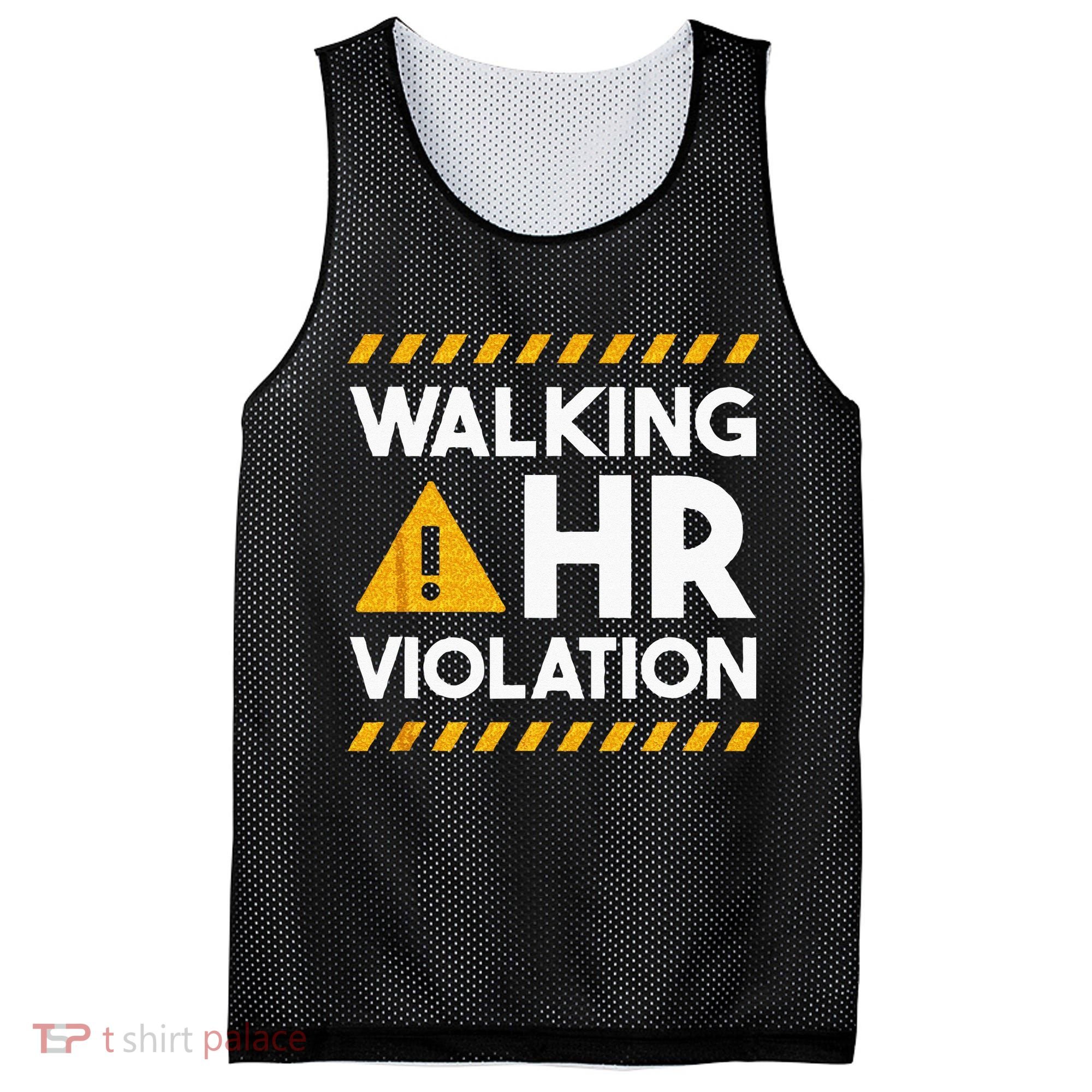 Human Resources Walking HR Violation Mesh Reversible Basketball Jersey Tank