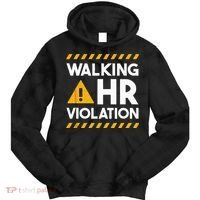 Human Resources Walking HR Violation Tie Dye Hoodie thumb 0