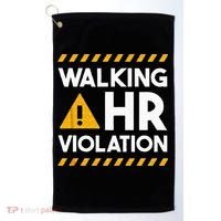 Human Resources Walking HR Violation Golf Towel thumb 0