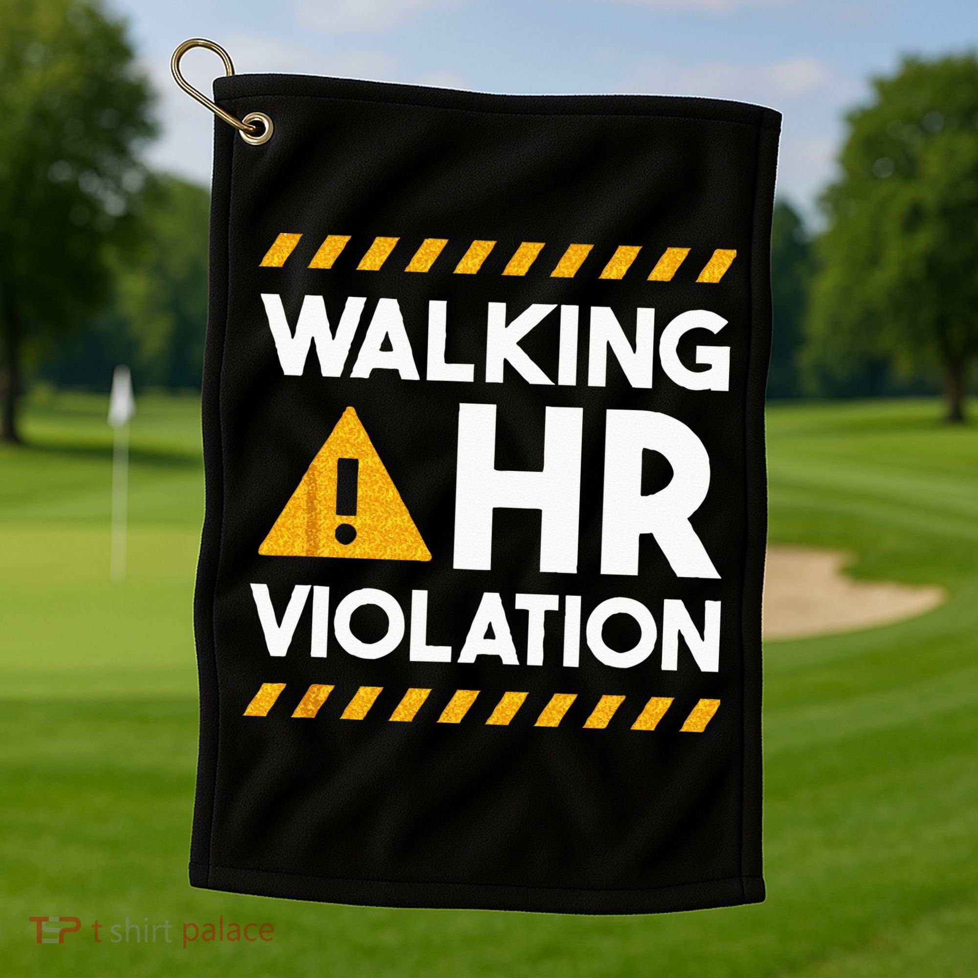 Human Resources Walking HR Violation Golf Towel