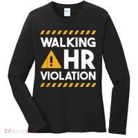 Human Resources Walking HR Violation Women's Long Sleeve Shirt thumb 0