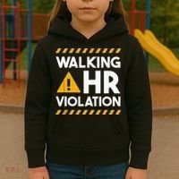 Human Resources Walking HR Violation Kids Hoodie thumb 3