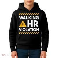 Human Resources Walking HR Violation Kids Hoodie thumb 4