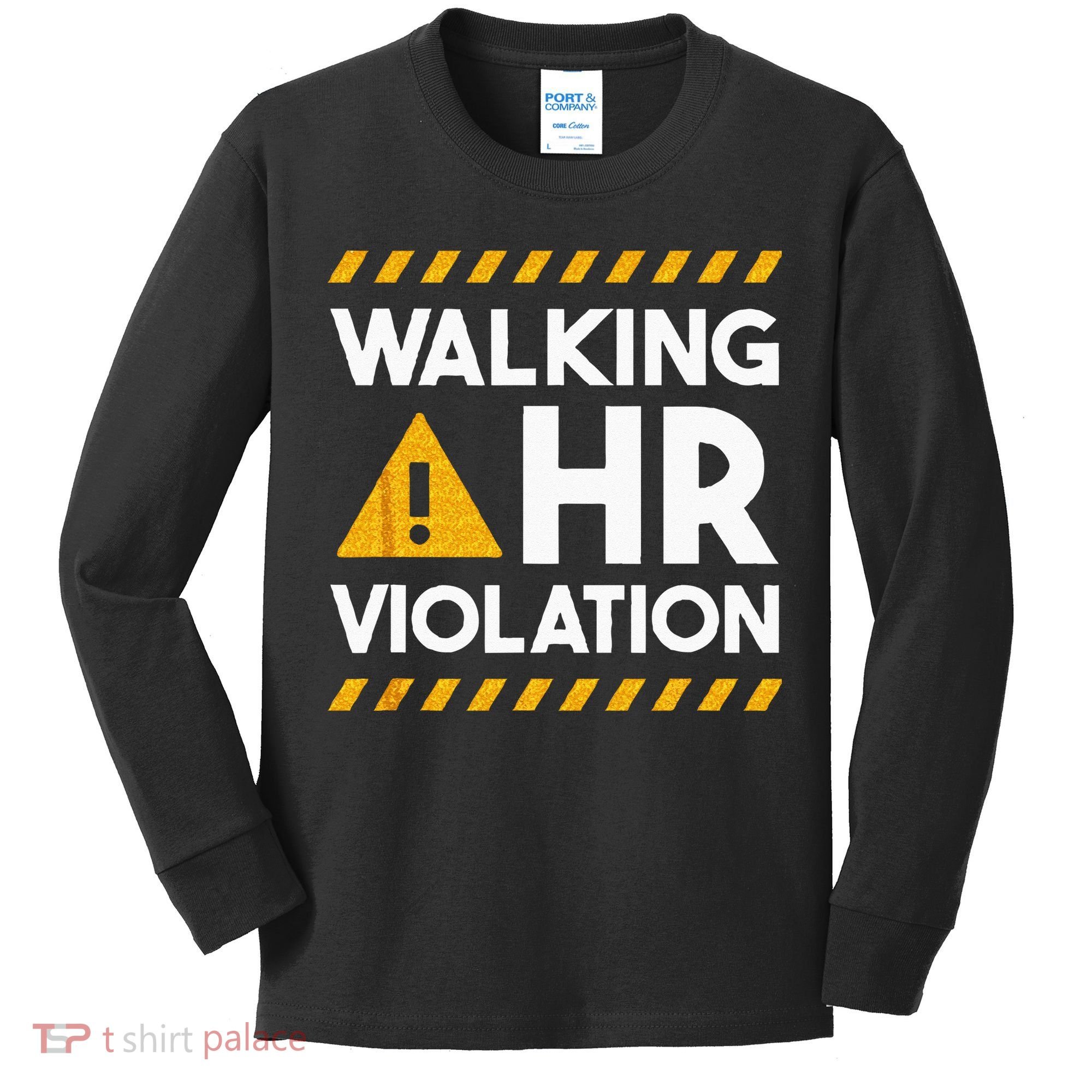 Human Resources Walking HR Violation Kids Long Sleeve Shirt