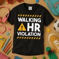 Human Resources Walking HR Violation Kids T-Shirt thumb 3