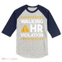 Human Resources Walking HR Violation Kids Colorblock Raglan Jersey thumb 0