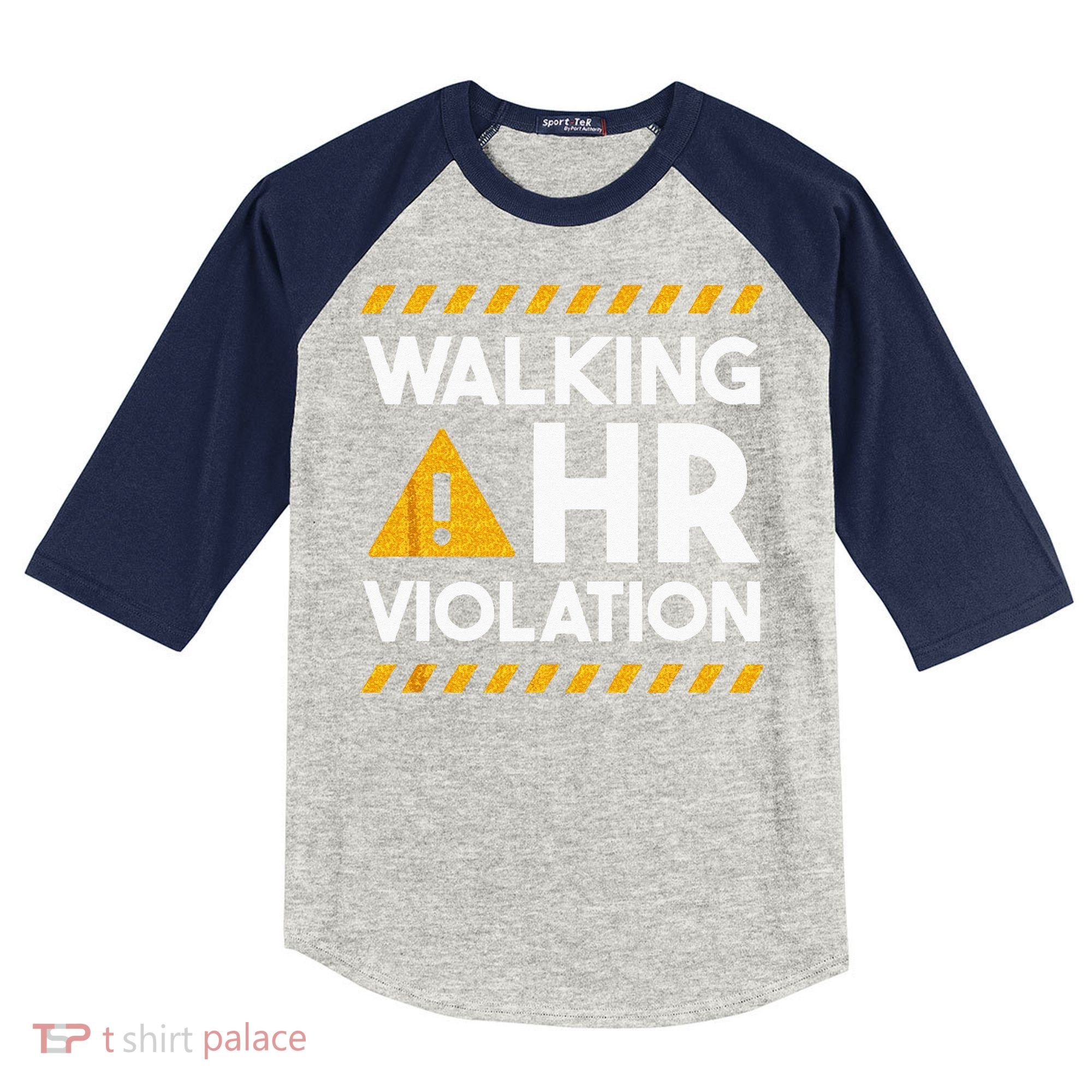 Human Resources Walking HR Violation Kids Colorblock Raglan Jersey
