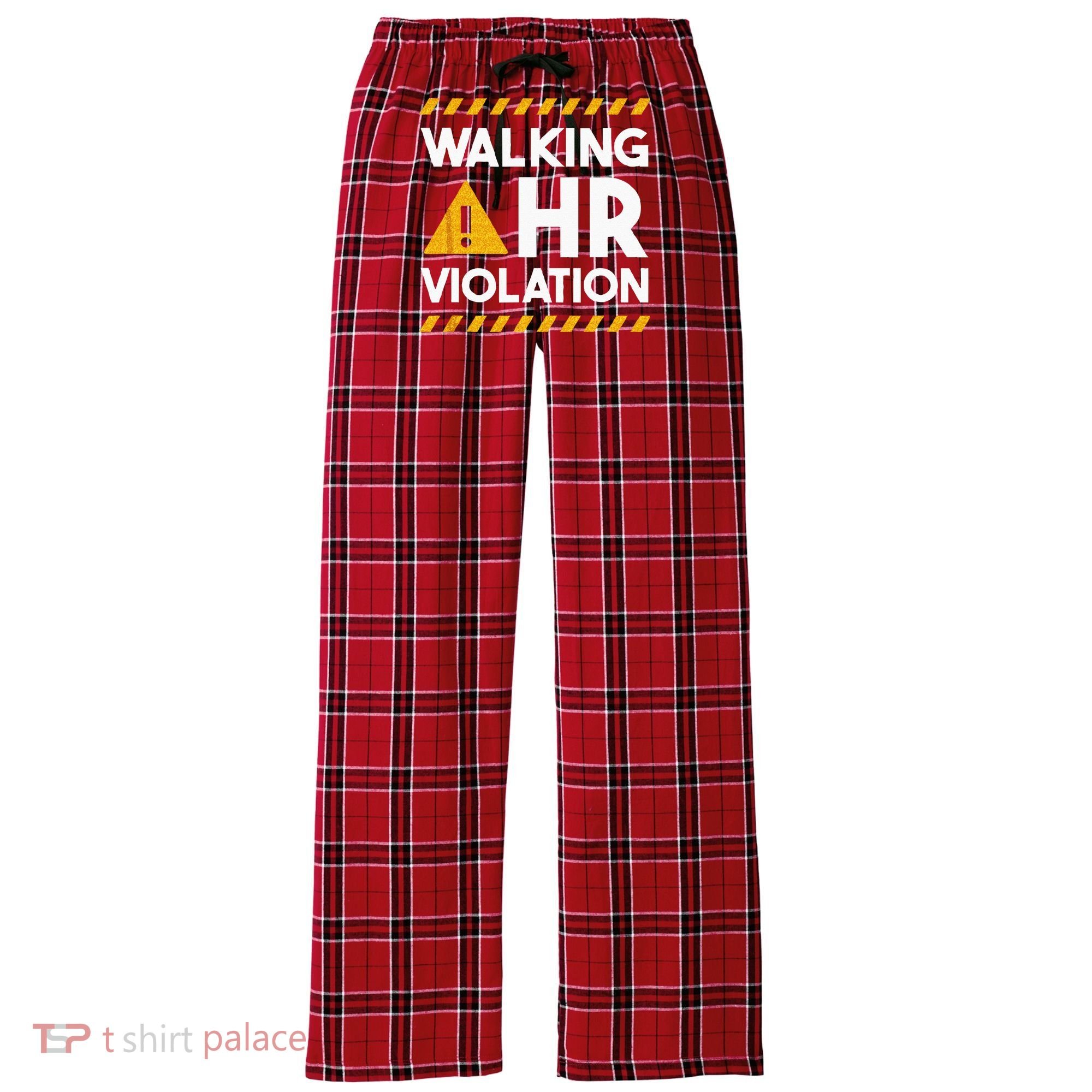 Human Resources Walking HR Violation Women's Flannel Plaid Pajama Pants
