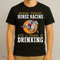 Horse racing with a chance of drinking for ky derby T-Shirt thumb 3