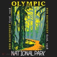 Hoh Rainforest Washington National Park Vintage Gift Beanie thumb 2