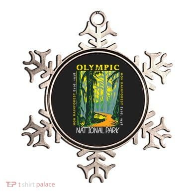 Hoh Rainforest Washington National Park Vintage Gift Ornament