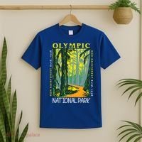 Hoh Rainforest Washington National Park Vintage Gift T-Shirt thumb 2
