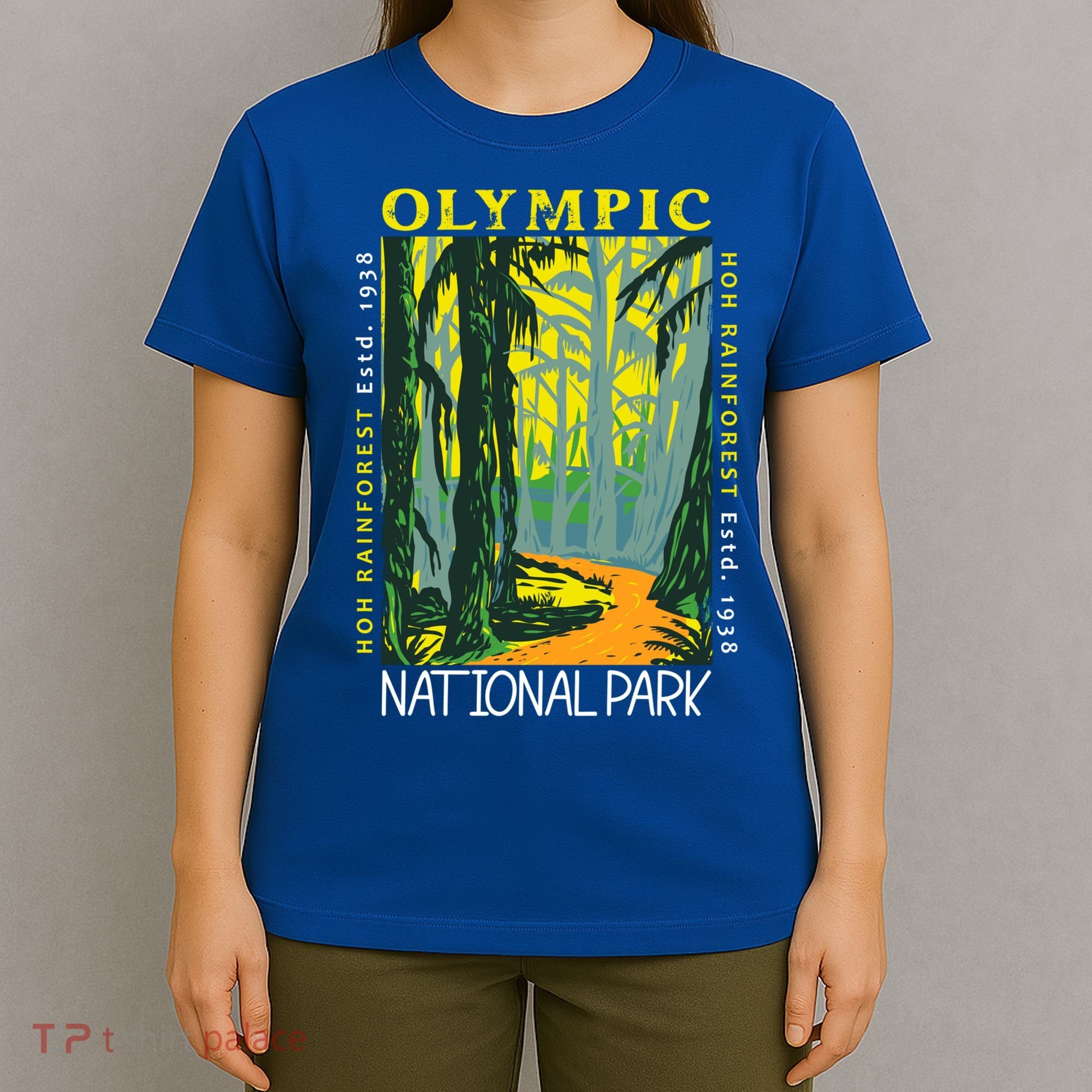 Hoh Rainforest Washington National Park Vintage Gift T-Shirt