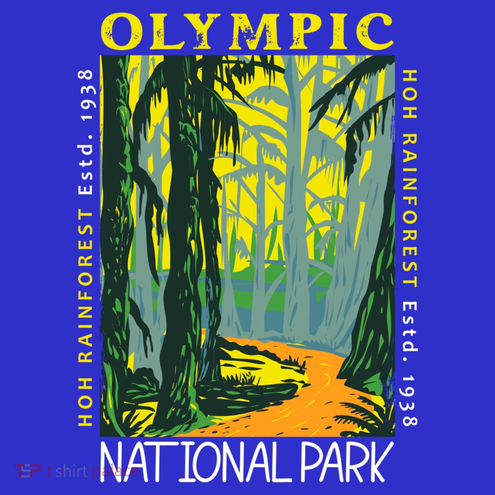 Hoh Rainforest Washington National Park Vintage Gift T-Shirt