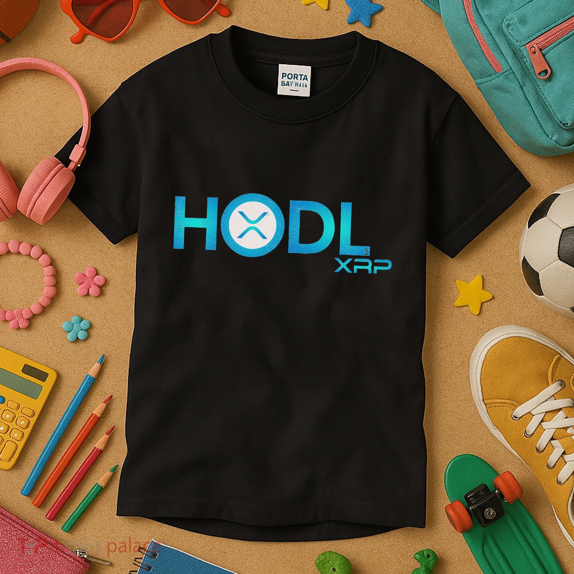 Hodl Ripple Xrp Moon Crypto Currency Kids T-Shirt