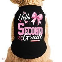 Hello Second 2nd Grade First Day Of School Coquette Teacher Doggie Tank thumb 0