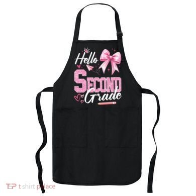 Hello Second 2nd Grade First Day Of School Coquette Teacher Apron