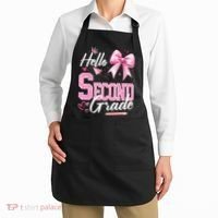 Hello Second 2nd Grade First Day Of School Coquette Teacher Apron thumb 2