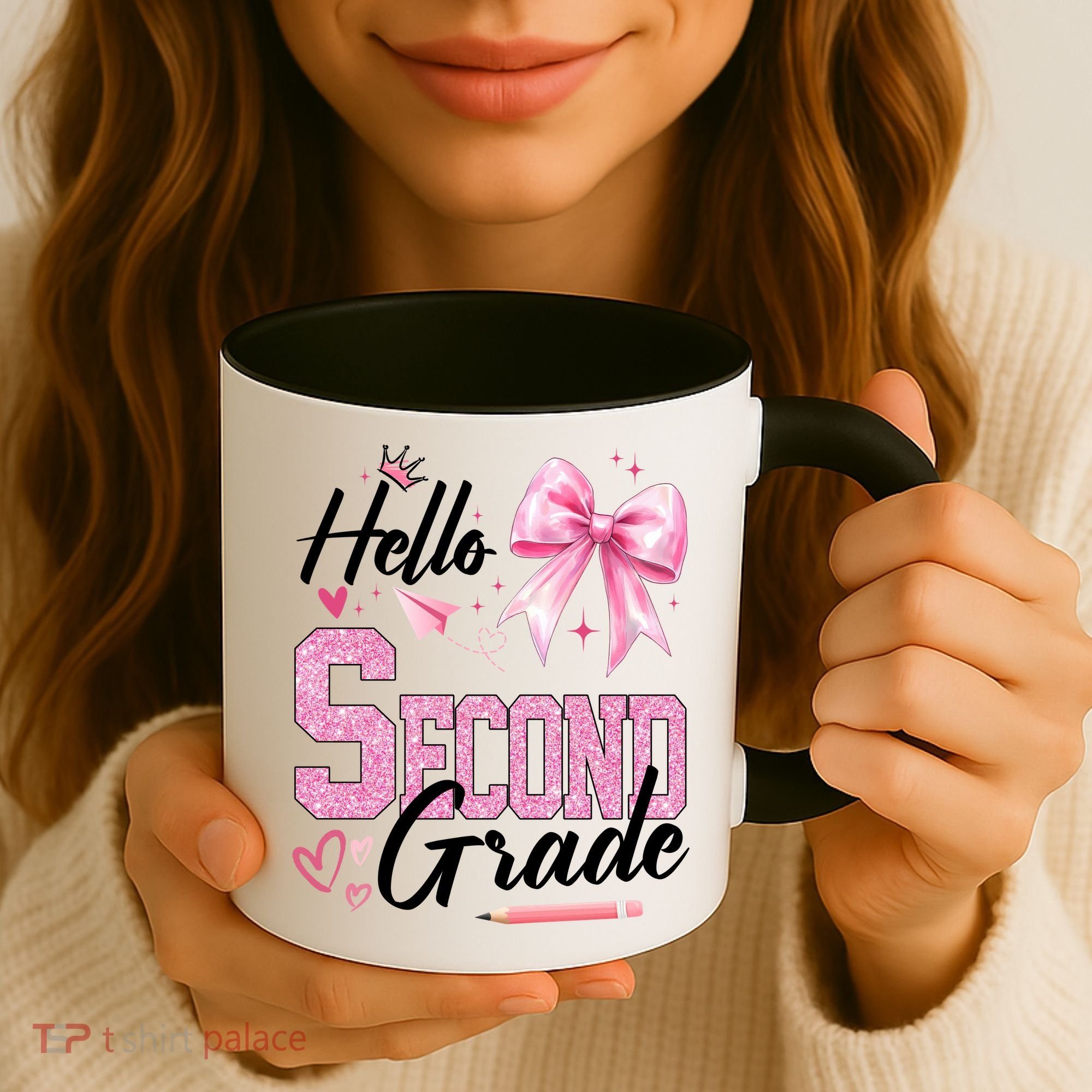 Hello Second 2nd Grade First Day Of School Coquette Teacher Coffee Mug