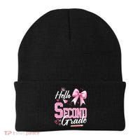 Hello Second 2nd Grade First Day Of School Coquette Teacher Beanie thumb 0