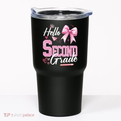 Hello Second 2nd Grade First Day Of School Coquette Teacher Tumbler