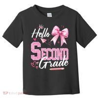 Hello Second 2nd Grade First Day Of School Coquette Teacher Toddler T-Shirt thumb 0