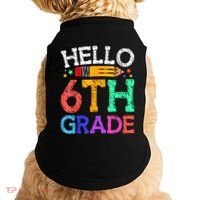 Hello Sixth 6Th Grade Back To School Students Teachers Gift Doggie Tank thumb 0