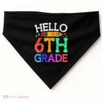 Hello Sixth 6Th Grade Back To School Students Teachers Gift USA-Made Doggie Bandana thumb 0