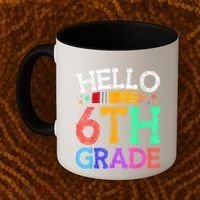 Hello Sixth 6Th Grade Back To School Students Teachers Gift Coffee Mug thumb 2