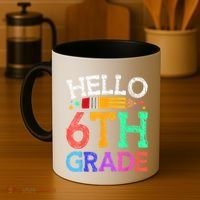 Hello Sixth 6Th Grade Back To School Students Teachers Gift Coffee Mug thumb 4