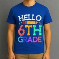 Hello Sixth 6Th Grade Back To School Students Teachers Gift T-Shirt thumb 3