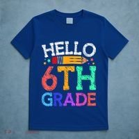Hello Sixth 6Th Grade Back To School Students Teachers Gift T-Shirt thumb 5