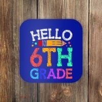 Hello Sixth 6Th Grade Back To School Students Teachers Gift Coaster thumb 0