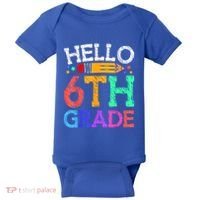 Hello Sixth 6Th Grade Back To School Students Teachers Gift Baby Bodysuit thumb 0
