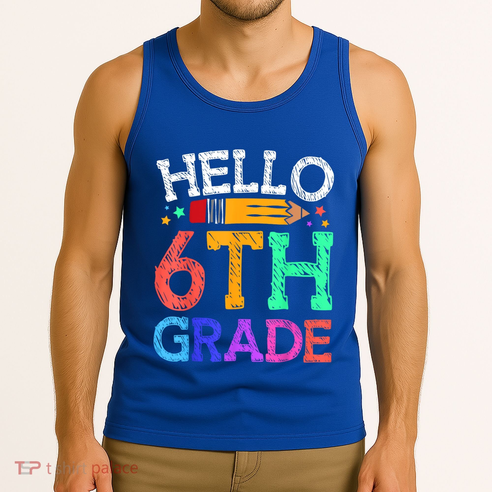 Hello Sixth 6Th Grade Back To School Students Teachers Gift Tank Top