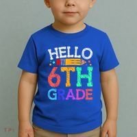 Hello Sixth 6Th Grade Back To School Students Teachers Gift Toddler T-Shirt thumb 2