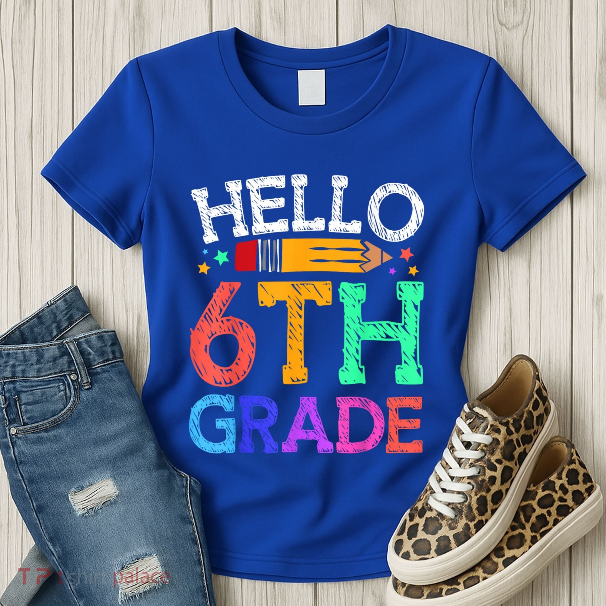 Hello Sixth 6Th Grade Back To School Students Teachers Gift Women's T-Shirt