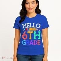 Hello Sixth 6Th Grade Back To School Students Teachers Gift Women's T-Shirt thumb 4