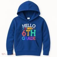 Hello Sixth 6Th Grade Back To School Students Teachers Gift Kids Hoodie thumb 0