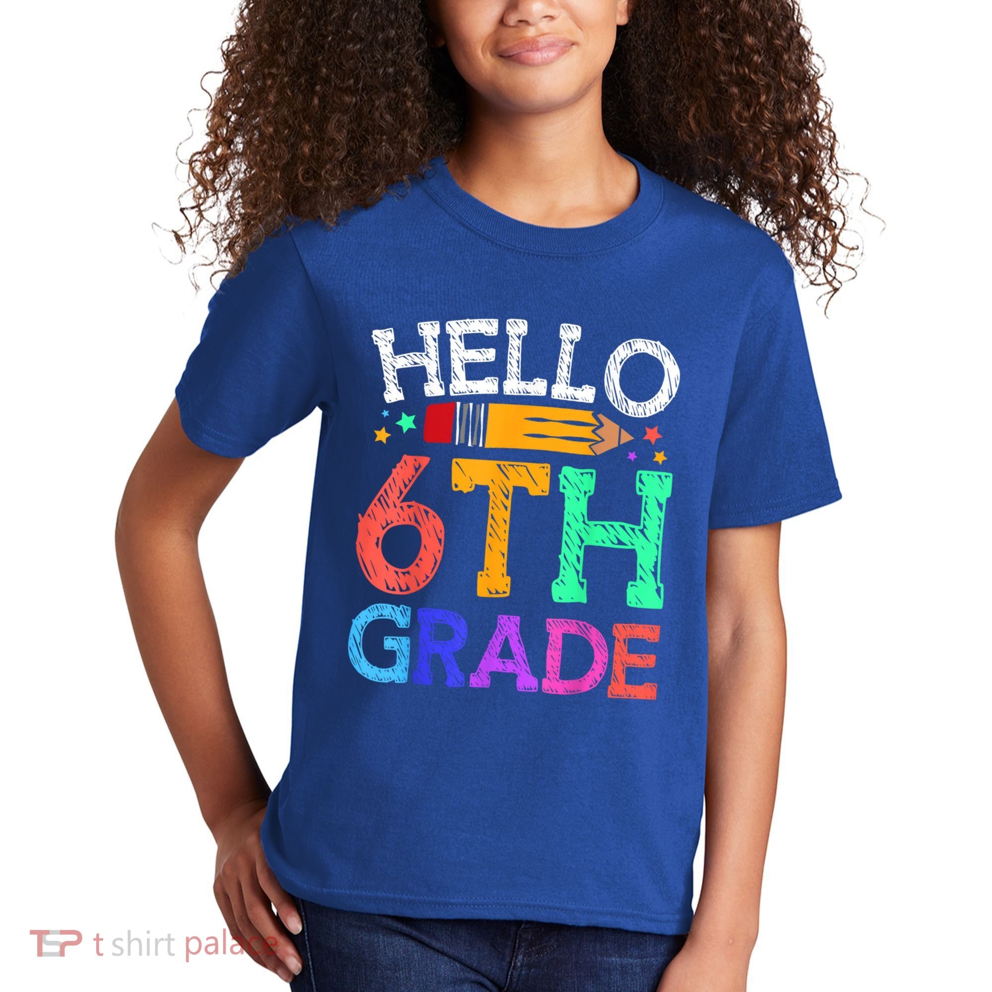 Hello Sixth 6Th Grade Back To School Students Teachers Gift Kids T-Shirt