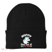 Happy Sixth 6Th Grade Back School 1St Day Of School Unicorn Gift Beanie thumb 0