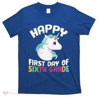 Happy Sixth 6Th Grade Back School 1St Day Of School Unicorn Gift T-Shirt thumb 0