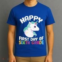 Happy Sixth 6Th Grade Back School 1St Day Of School Unicorn Gift T-Shirt thumb 3