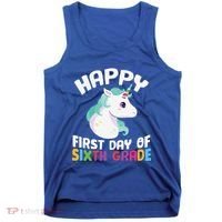 Happy Sixth 6Th Grade Back School 1St Day Of School Unicorn Gift Tank Top thumb 0