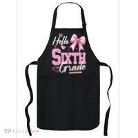 Hello Sixth 6th Grade First Day Of School Coquette Teacher Girl Apron thumb 0